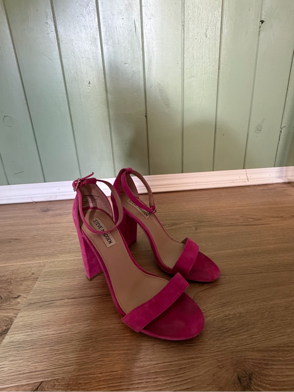 Steve Madden Hot Pink Suede Block Heels